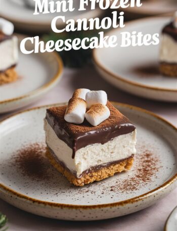 Mini Frozen Cannoli Cheesecake Bites