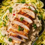 Zucchini Noodle Chicken Alfredo