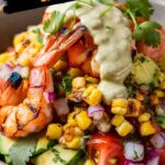 Grilled Shrimp Bowl with Avocado Corn Salsa Creamy