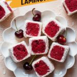Cherry and Coconut Lamingtons