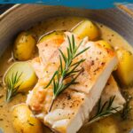 Cod and Potatoes in Rosemary Cream Sauce