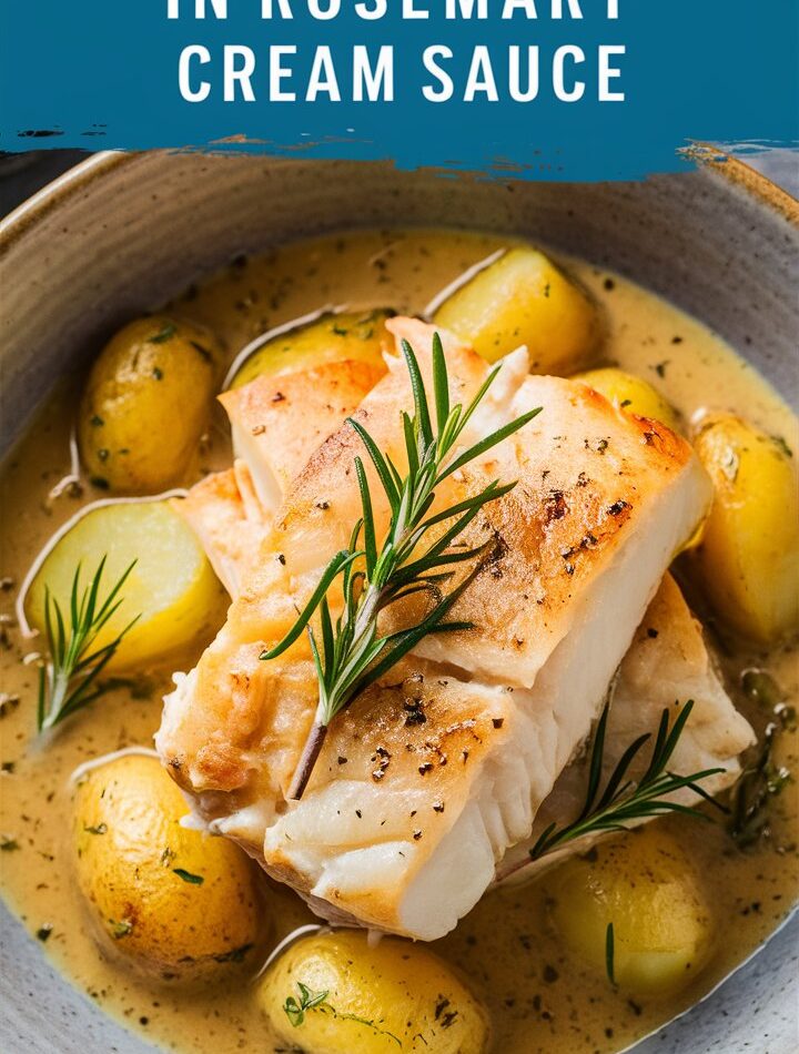 Cod and Potatoes in Rosemary Cream Sauce