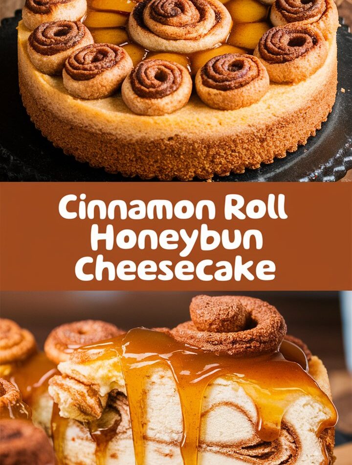 Cinnamon Roll Honeybun Cheesecake