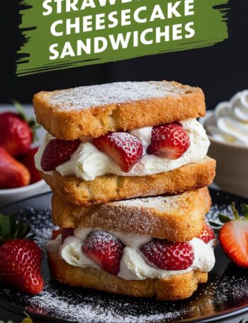 Fried Strawberry Cheesecake Sandwiches