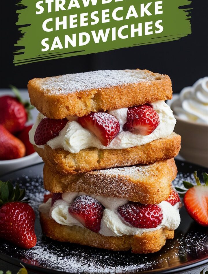 Fried Strawberry Cheesecake Sandwiches