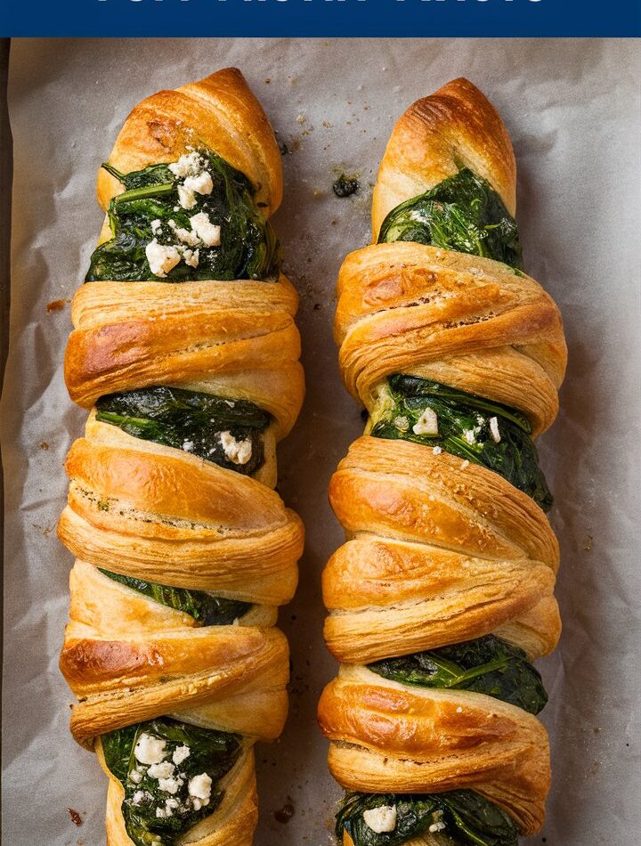 Spinach and Feta Puff Pastry Twists