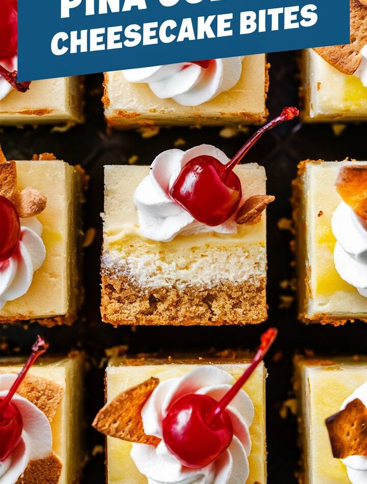 Piña Colada Cheesecake Bites
