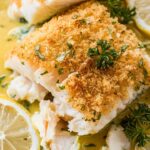 Tasty Baked Cod in Coconut Lemon Cream Sauce