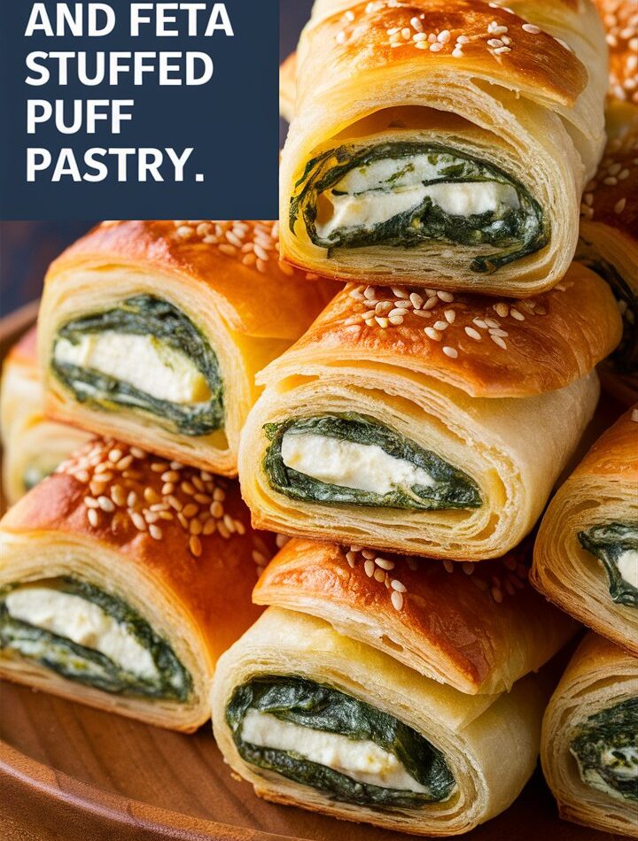 Savory Spinach and Feta Stuffed Puff Pastry