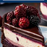 Dark Chocolate Blackberry Cheesecake