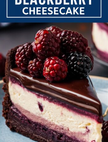 Dark Chocolate Blackberry Cheesecake