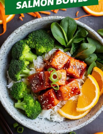 Crispy Orange Salmon Bowls