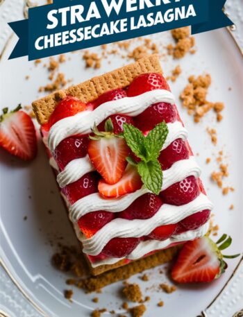 No-Bake Strawberry Cheesecake Lasagna