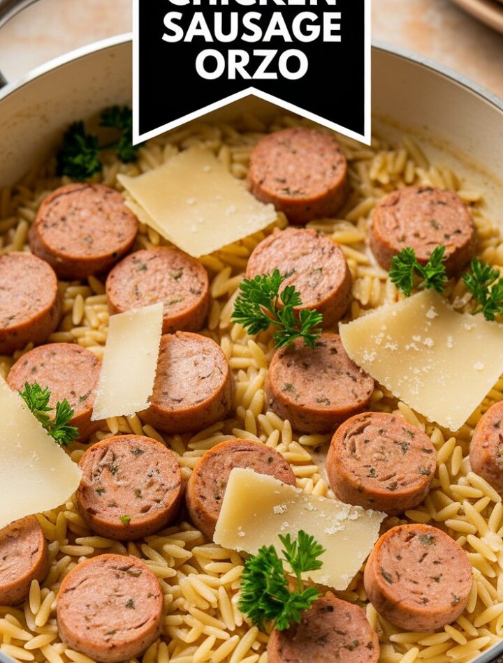 Creamy Chicken Sausage Orzo