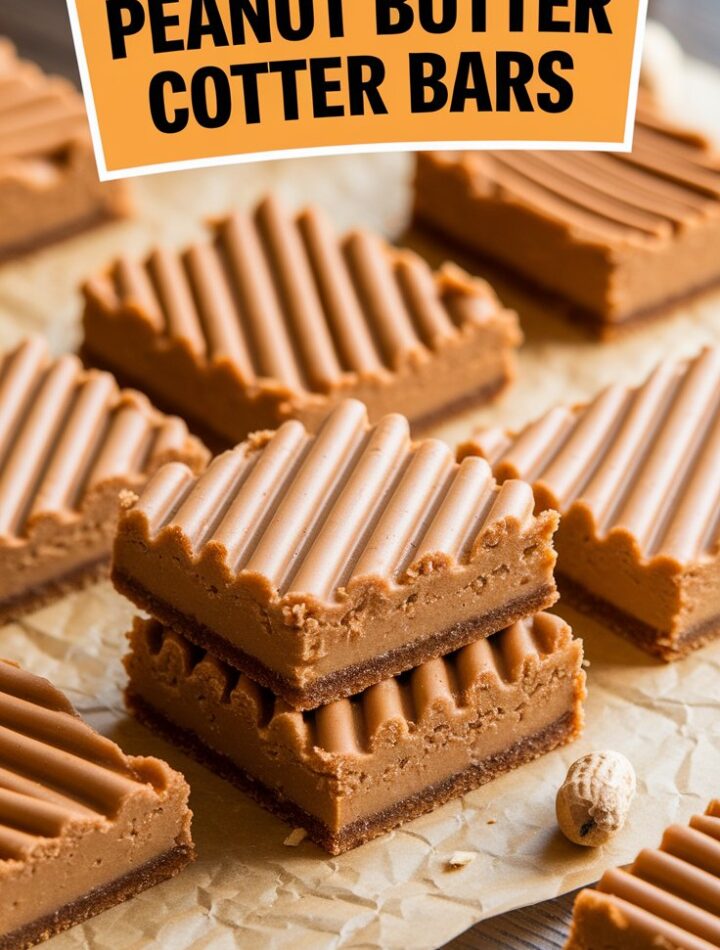 Chewy Glazed Peanut Butter Cookie Bars
