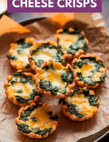 Spinach Dip Cheese Crisps
