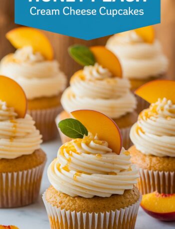 Honey Peach Cream Cheese Cupcakes
