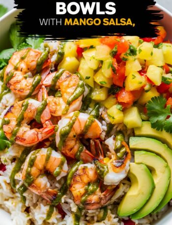 Shrimp Avocado Bowls with Mango Salsa