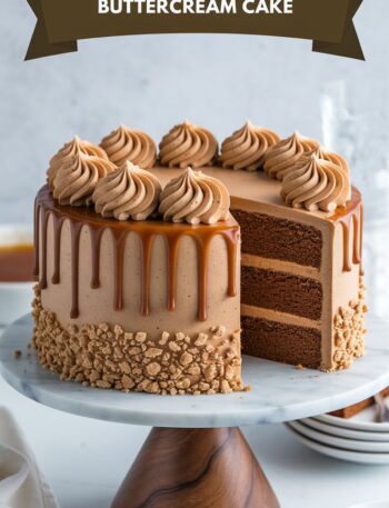 Irresistible Caramel Coffee Buttercream Cake