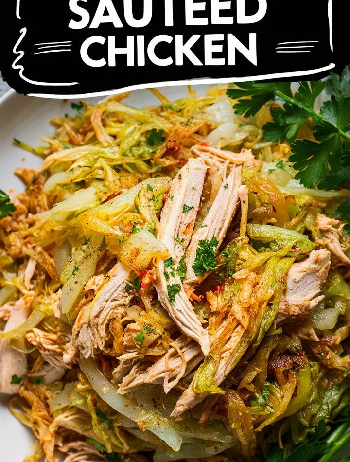 Cabbage Sautéed with Chicken