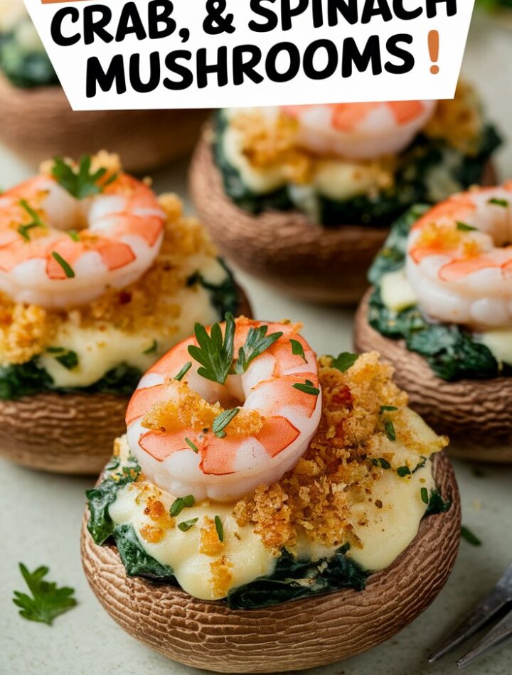 Elegant Crab Shrimp & Spinach Mushrooms