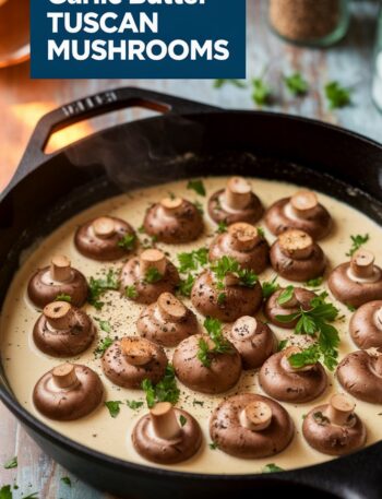 Creamy Garlic Butter Tuscan Mushrooms