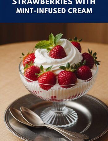 Strawberries With Mint-Infused Cream