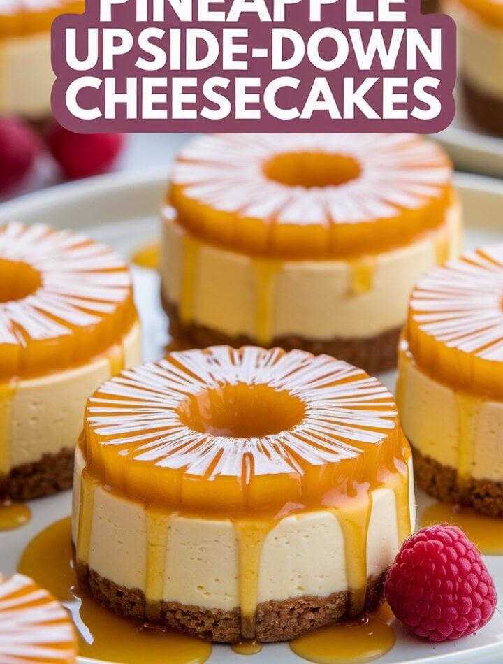 Mini Pineapple Upside-Down Cheesecakes