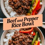 Beef and Pepper Rice Bowls