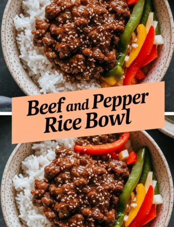 Beef and Pepper Rice Bowls