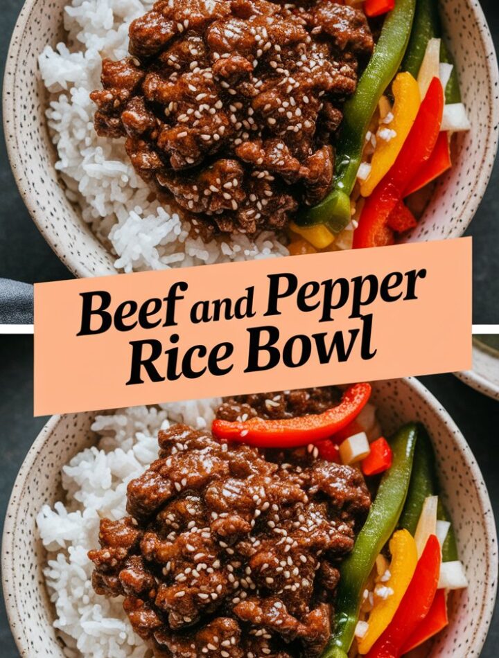 Beef and Pepper Rice Bowls