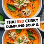 Thai Red Curry Dumpling Soup