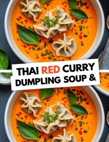 Thai Red Curry Dumpling Soup