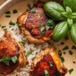 Basil Chicken in Coconut Curry Sauce