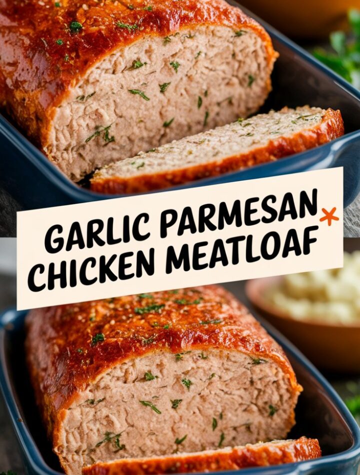 Garlic Parmesan Chicken Meatloaf