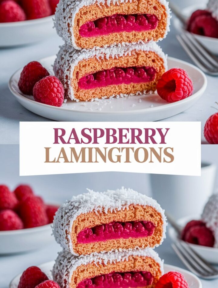 Raspberry Lamingtons