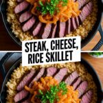 Steak, Cheese, and Rice Skillet