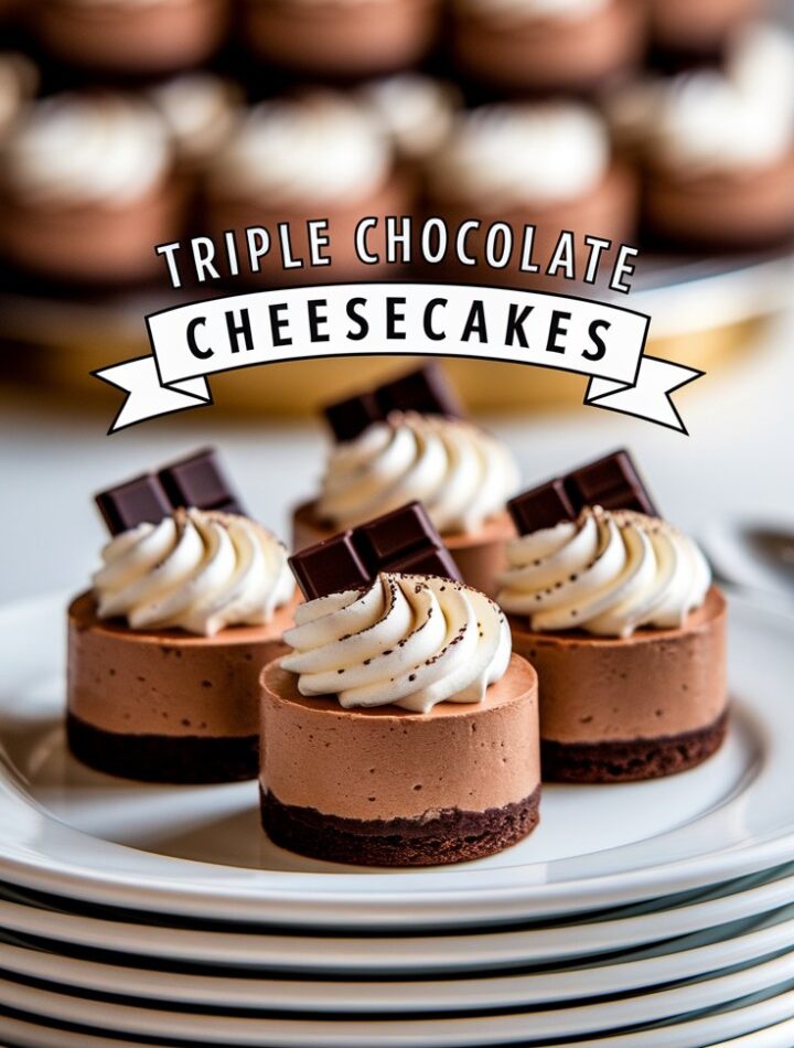Triple Chocolate Cheesecakes