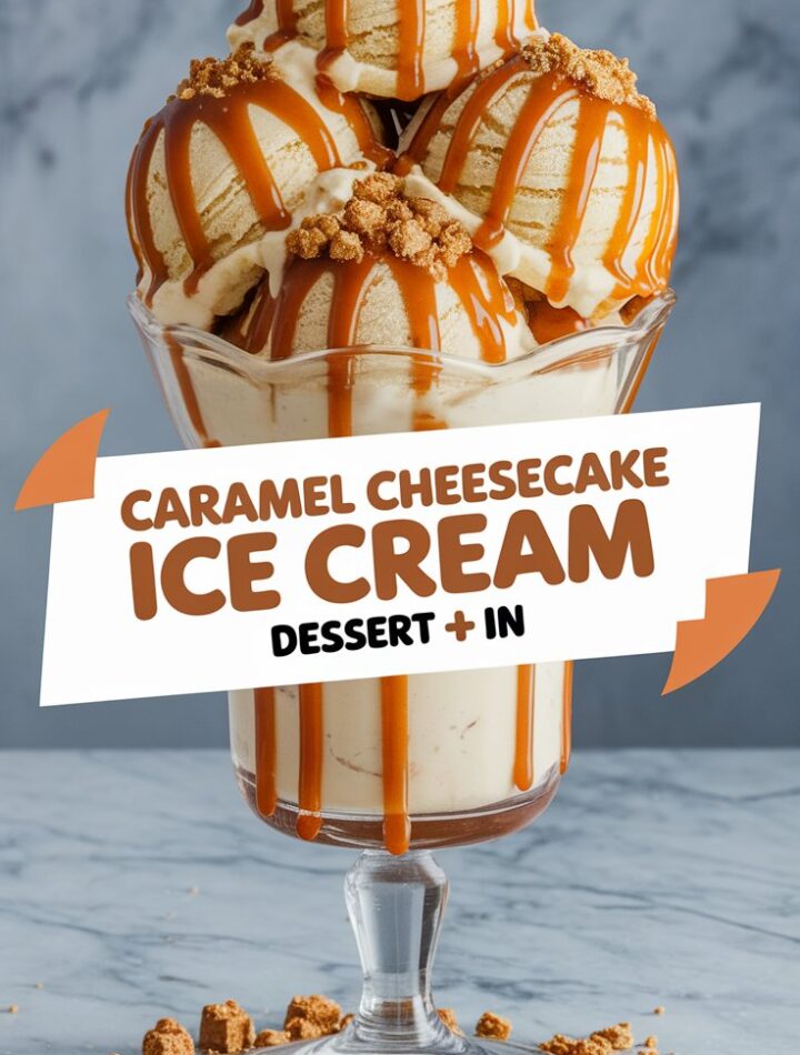 Caramel Cheesecake Ice Cream Dessert
