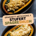 Spinach Artichoke Stuffed Spaghetti Squash