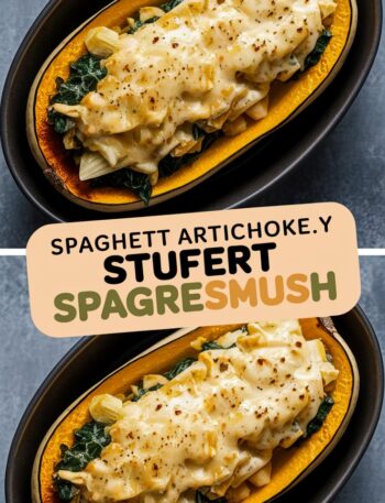 Spinach Artichoke Stuffed Spaghetti Squash